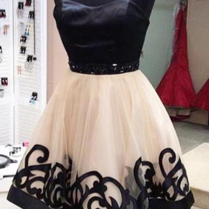 Tulle Homecoming Dresses Champagne Homecoming..