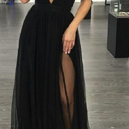 Sweet 16 Dresses Dresses Black Split Front Floor..